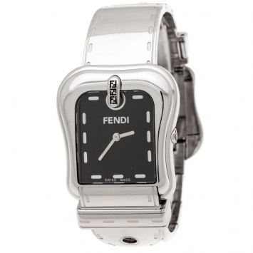 Pre Owned Fendi Black Stainless Steel B.Fendi 3800G Women's Wristwatch 33 mm