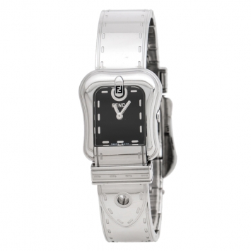 Pre Owned Fendi Black Stainless Steel B.Fendi 3800L Women's Wristwatch 23 mm