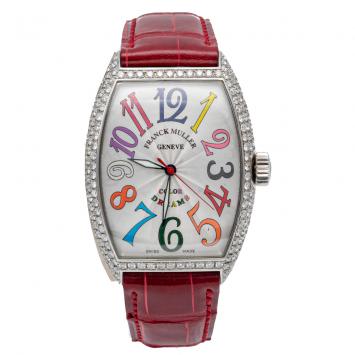Pre Owned Franck Muller White Color Dreams Steel & Diamond Automatic Women's Wristwatch 31 MM