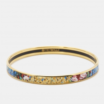 Pre Owned Frey Wille Hommage A'Claude Monet Fire Enamel Gold Tone Bracelet