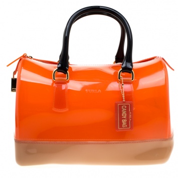Pre Owned Furla Multicolor Rubber Candy Satchel