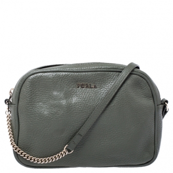 مملوكة مسبقًا Furla Olive Green Leather Camera Crossbody Bag