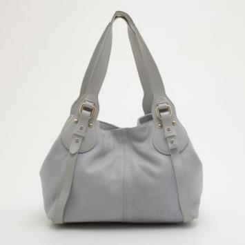 Pre Owned Furla Ametista Leather Buckle Detail Hobo Bag 