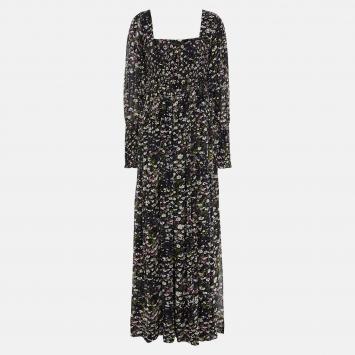 Pre Owned Ganni Viscose Maxi Dress EU 36