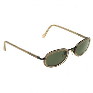 Pre Owned Giorgio Armani Black 692 Oval Sunglasses