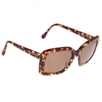 Pre Owned Giorgio Armani Brown Printed Square Sunglasses