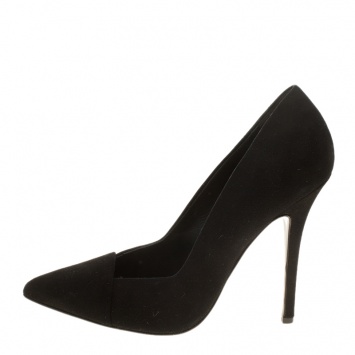 Pre Owned Giuseppe Zanotti Black Suede Pointed Toe Pumps Size 39