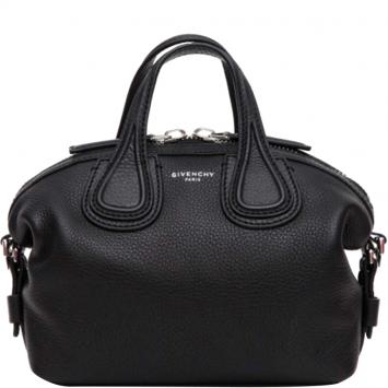 Pre Owned Givenchy Black Leather Micro Nightingale Crossbody Bag