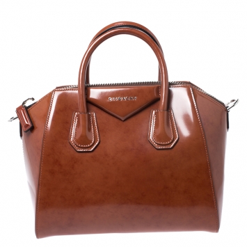 مملوكة مسبقًا Givenchy Brown Leather Small Antigona Satchel
