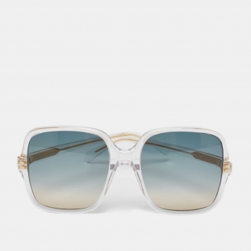Pre Owned Givenchy Transparent/Blue Gradient GV 7123/G/S Square Sunglasses