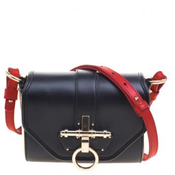 Pre Owned Givenchy Black/Gold Leather Obsedia Shoulder Bag