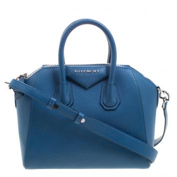 مملوكة مسبقًا Givenchy Blue Leather Mini Antigona Satchel