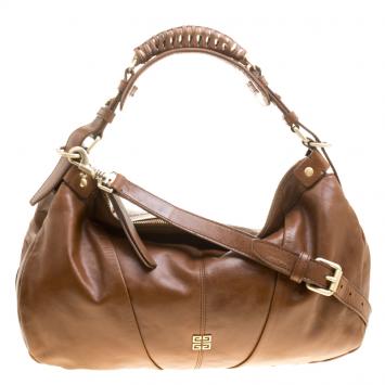 Pre Owned Givenchy Brown Leather Hobo