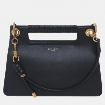 Pre Owned Givenchy Medium Whip Black Leather Bag GHW