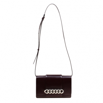 Pre Owned Givenchy Burgundy Leather Small Infinity Shoulder Bag
