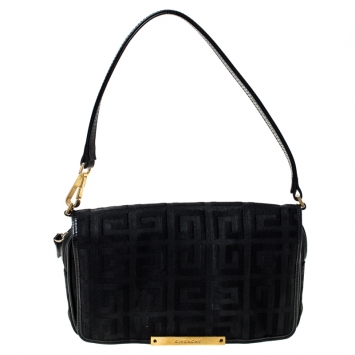 Pre Owned Givenchy Monogram Canvas Flap Clutch Bag