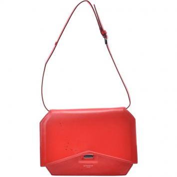 Pre Owned Givenchy Red Leather Crossbody Bag
