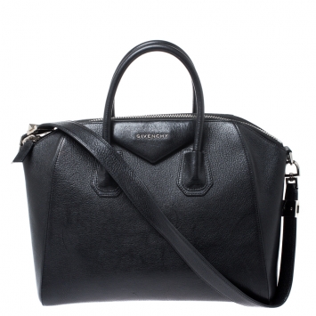 Pre Owned Givenchy Black Leather Large Antigona Satchel