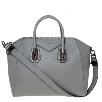 مملوكة مسبقًا Givenchy Grey Leather Medium Antigona Satchel