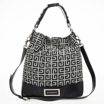 Pre Owned Givenchy Black Monogram Hobo Bag