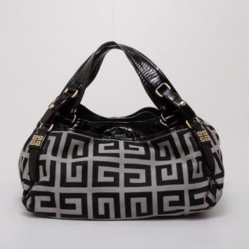 Pre Owned Givenchy Monogram Canvas Logo Hobo