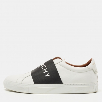 Pre Owned Givenchy White Leather Urban Street Low Top Sneakers Size 38