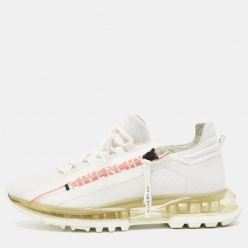 Pre Owned Givenchy White Leather Low Top Sneakers Size 39