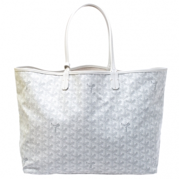 Goyard White Goyardine Coated Canvas St. Louis PM Tote 
