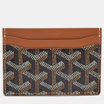 Goyard Tan Goyardine Coated Canvas and Leather Saint Sulpice Card Holder