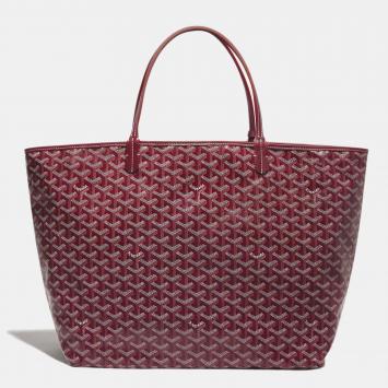 Goyard Burgundy Goyardine Coated Canvas and Leather Saint Louis PM Tote