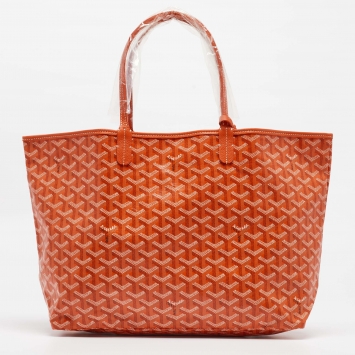 Goyard Orange Goyardine Coated Canvas and Leather Saint Louis PM Tote