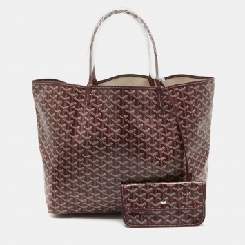 Goyard Burgundy Goyardine Coated Canvas and Leather Saint Louis GM Tote