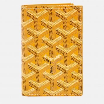 Goyard Yellow Goyardine Coated Canvas Saint Pierre Card Holder