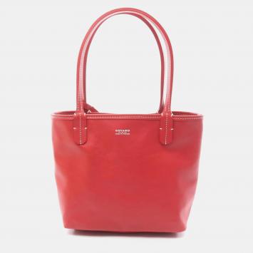 مملوكة مسبقًا Goyard Anjou Mini Handbag In Coated Canvas And Leather Red Multicolored