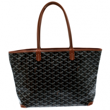 Pre Owned Goyard Brown Coated Canvas Artois Tote