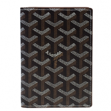 Pre Owned Goyard Brown Goyardine Coated Canvas Passport Holder 