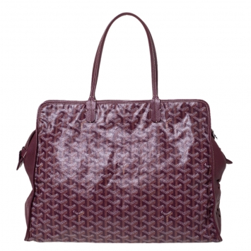 Goyard Burgundy Goyardine Coated Canvas and Leather Hardy PM Tote