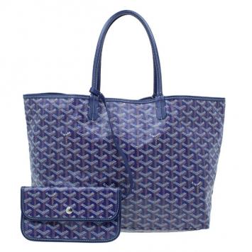 Pre Owned Goyard Purple Canvas Saint Louis Tote