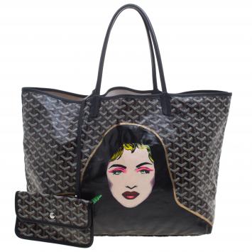 Pre Owned Goyard Brown Printed Coated Canvas St Louis Tote