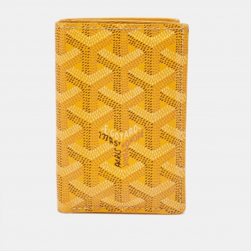 Goyard Yellow Goyardine Coated Canvas Saint Pierre Card Holder