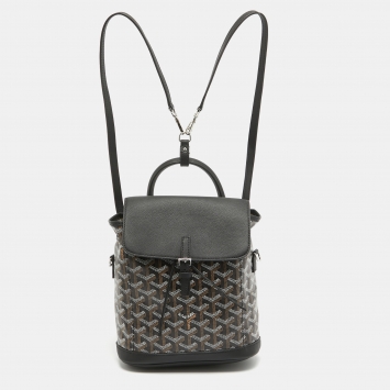 Goyard Black Goyardine Coated Canvas and Leather Mini Alpin Backpack