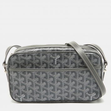 Goyard Grey Goyardine Coated Canvas Cap Vert Bag