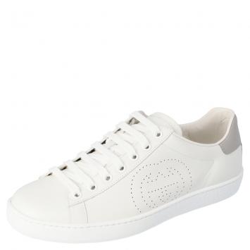 مملوكة مسبقًا  Gucci White Ace Sneakers Size 38.5 