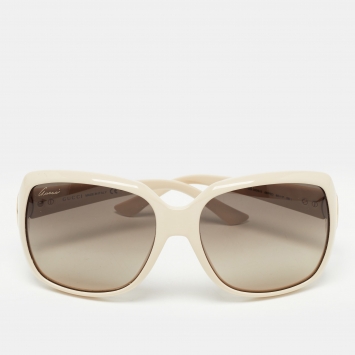 Pre Owned Gucci Cream GG3609/S Gradient Oversized Sunglasses