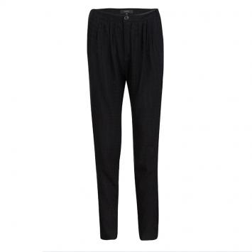 Pre Owned Gucci Black Patterned Jacquard Silk Trousers S
