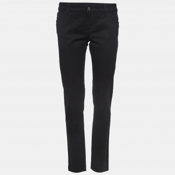 مملوكة مسبقًا Gucci Black GG Studded Denim Jeans M Waist 31"