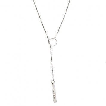 Pre Owned Gucci 18K White Gold Chain Y Lariat Necklace
