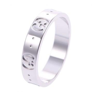 Pre Owned Gucci Icon Ring 18K White Gold Ring Size 51