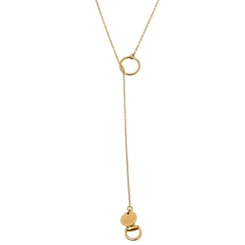 Pre Owned Gucci Horsebit 18K Yellow Gold Lariat Necklace