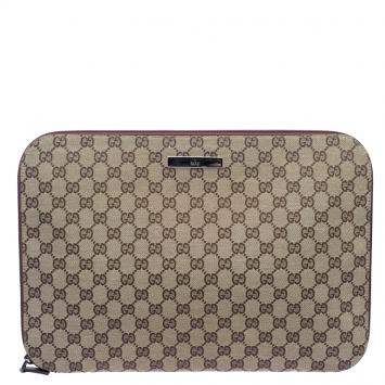Pre Owned Gucci Beige GG Canvas Portfolio